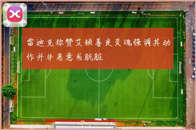 雷迪克称赞艾顿善良灵魂强调其动作并非恶意或肮脏